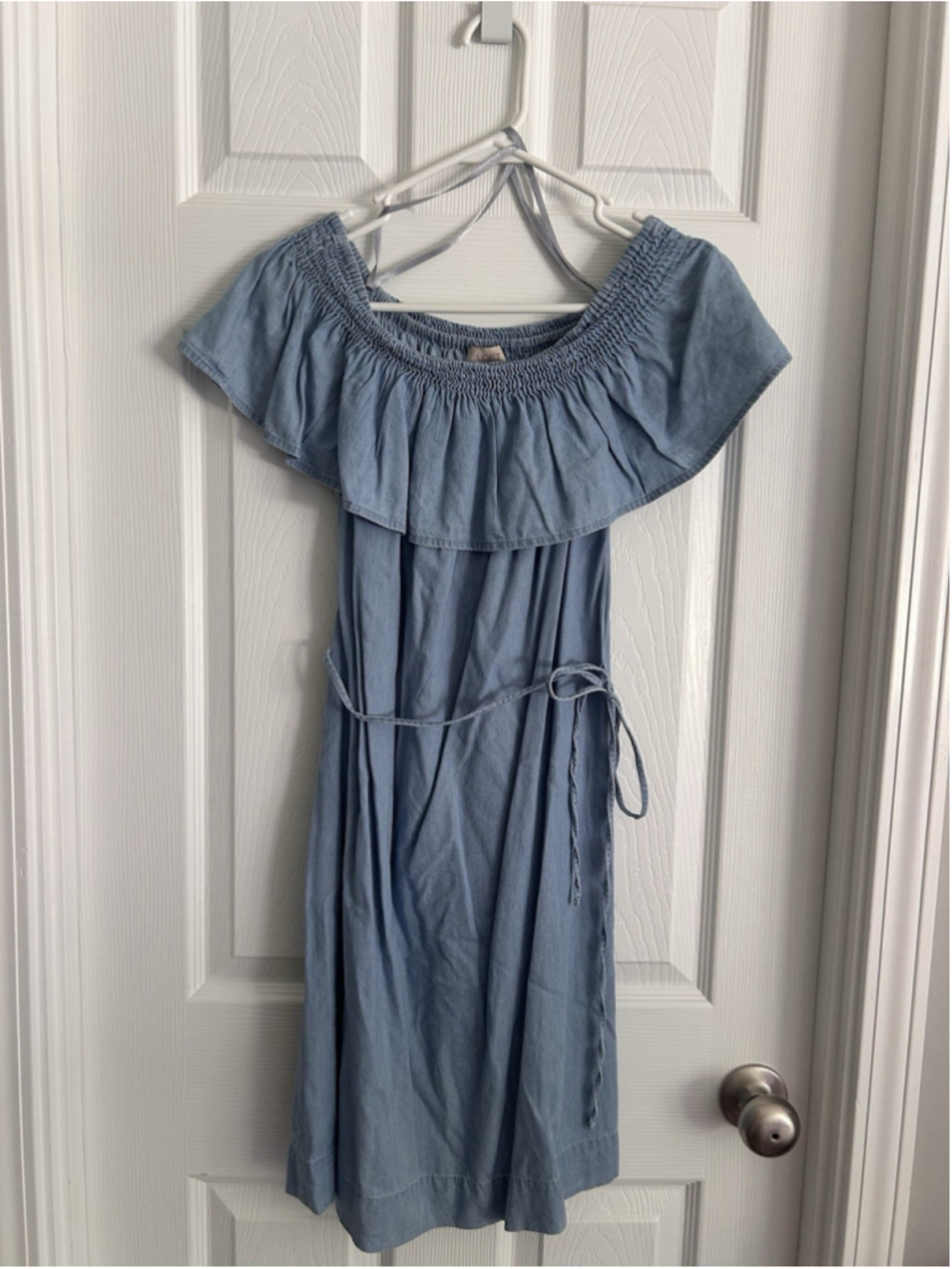 The Loft Light Blue Off The Shoulder Pencil Dress Size Small